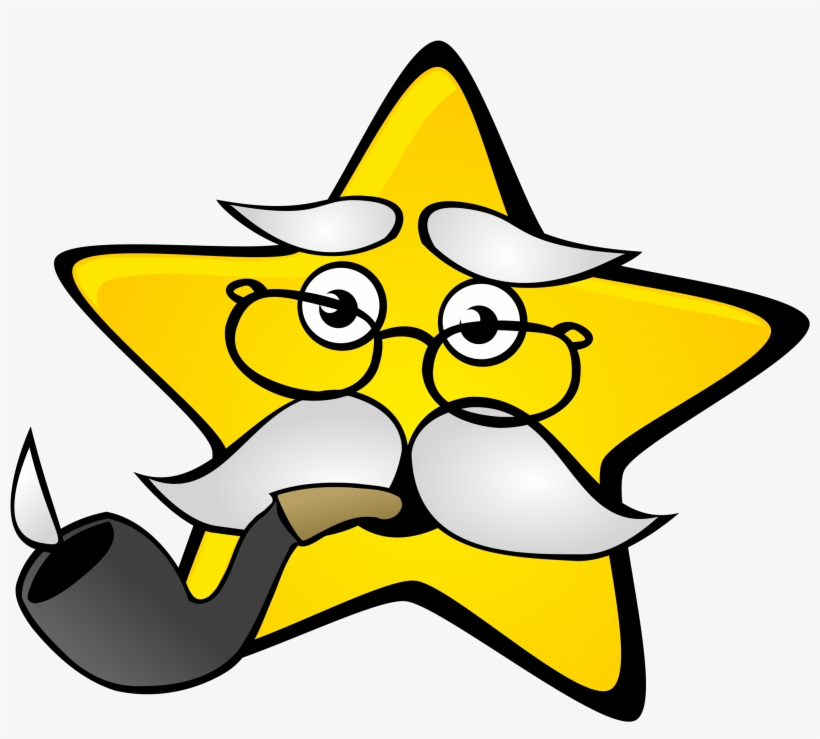 Starry Night Star Primary - Old Star Clipart, transparent png download