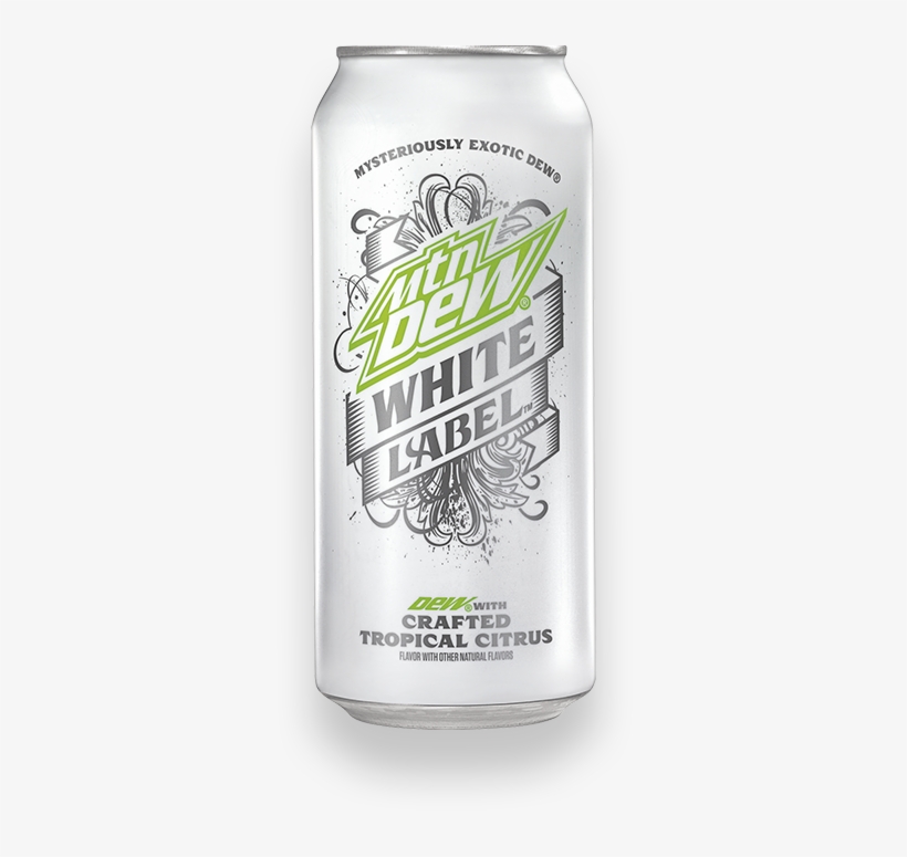 Nutrition Info - Mtn Dew White Label - 6 Cans, transparent png download