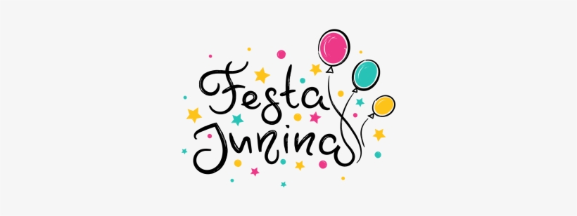 Poster With Hand-drawn Text Festa Junina And Balloons, - Balao De Festa Junina Psd, transparent png download