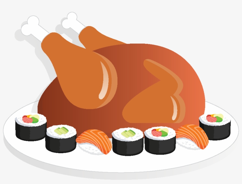 Feast Black And White Download Free On - Sushi Ocean, transparent png download