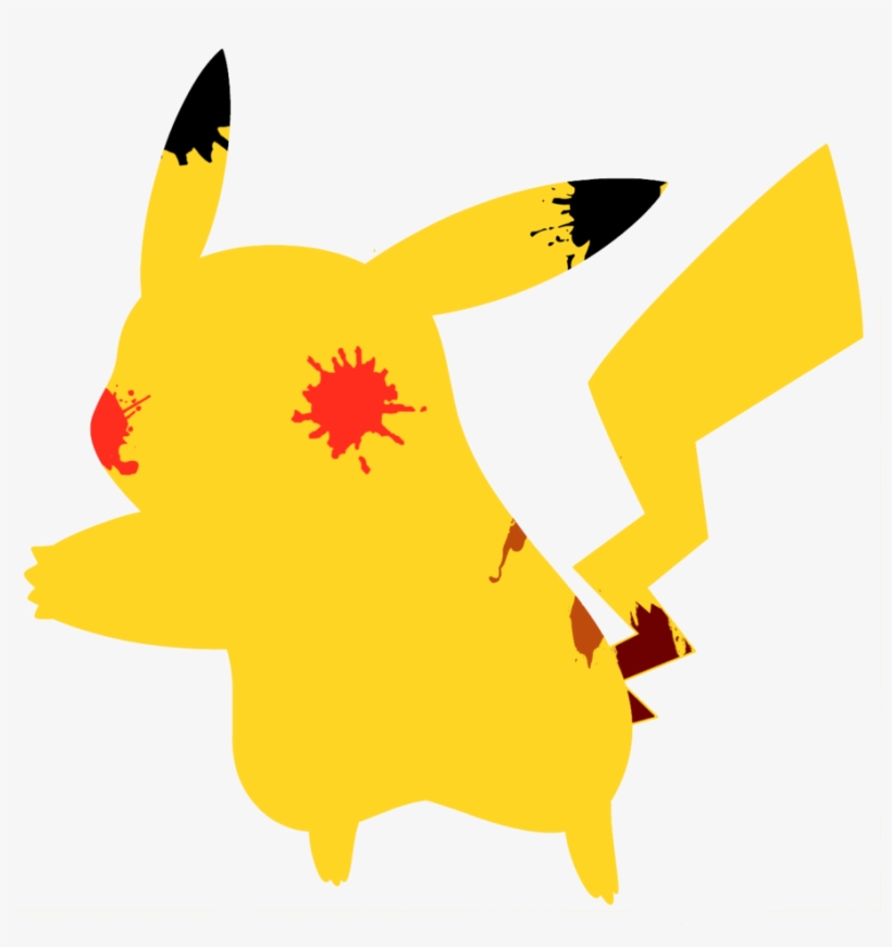 Images For Cartoon Paint Splatter - Pikachu, transparent png download