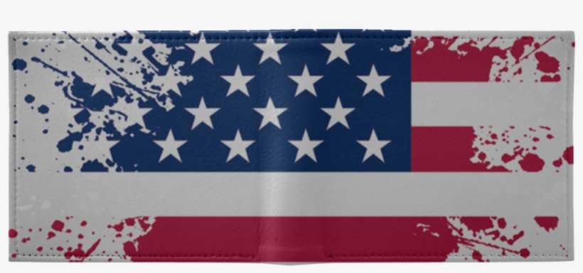 Paint Splatter American Flag Wallet - Zazzle Americana Flag Design Flip Flops, transparent png download