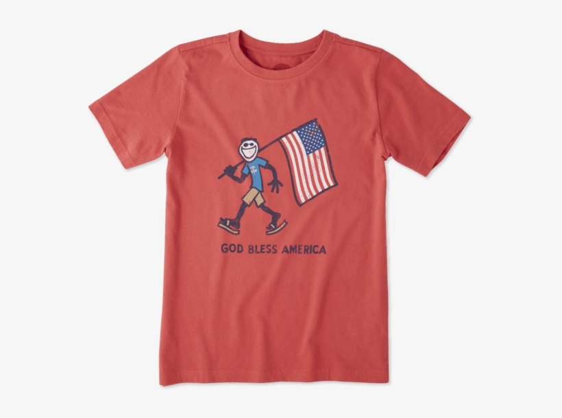 Boys God Bless America Crusher Tee - Camisetas Para Periodistas, transparent png download