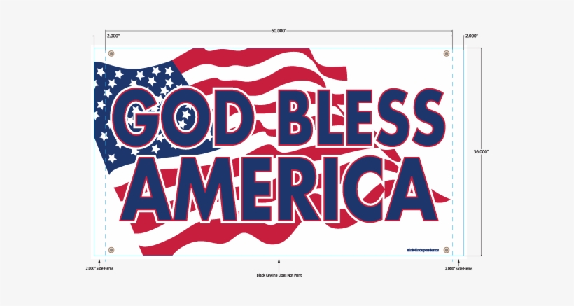 God Bless America Flag Banner - Ms. Carita, Inc., transparent png download