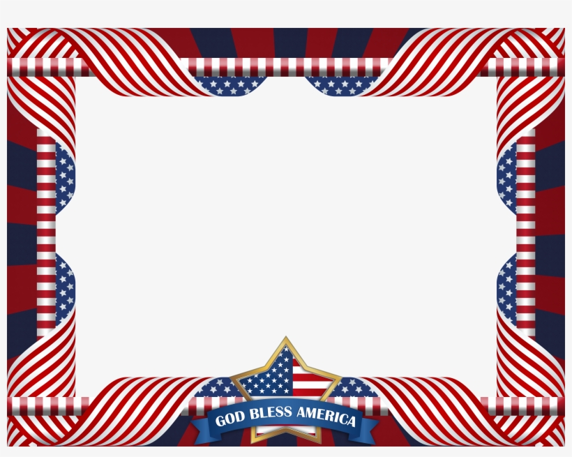 God Bless America Png Frame, Is Available For Free - Portable Network Graphics, transparent png download