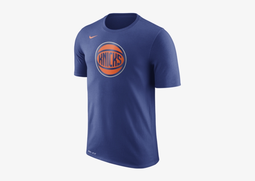New York Knicks Nike Dry Logo Nba T-shirt 'rush Blue' - Portland Blazers Dry Logo, transparent png download
