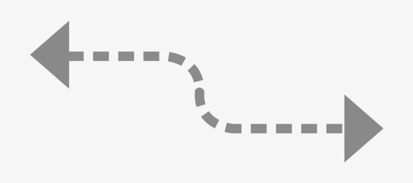 A38 Curvedarrow Gray Twodirections - Photographic Film, transparent png download