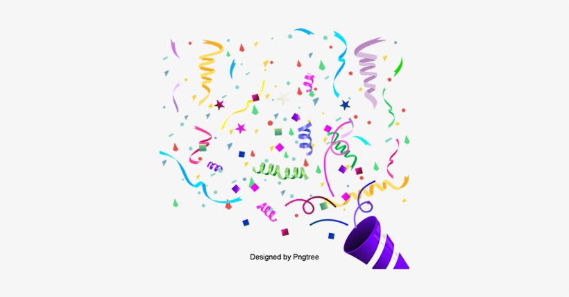 Party Background Color Ribbon Vector Material, Festival, - Papierservietten Mit Ballonen Und Confetti, transparent png download