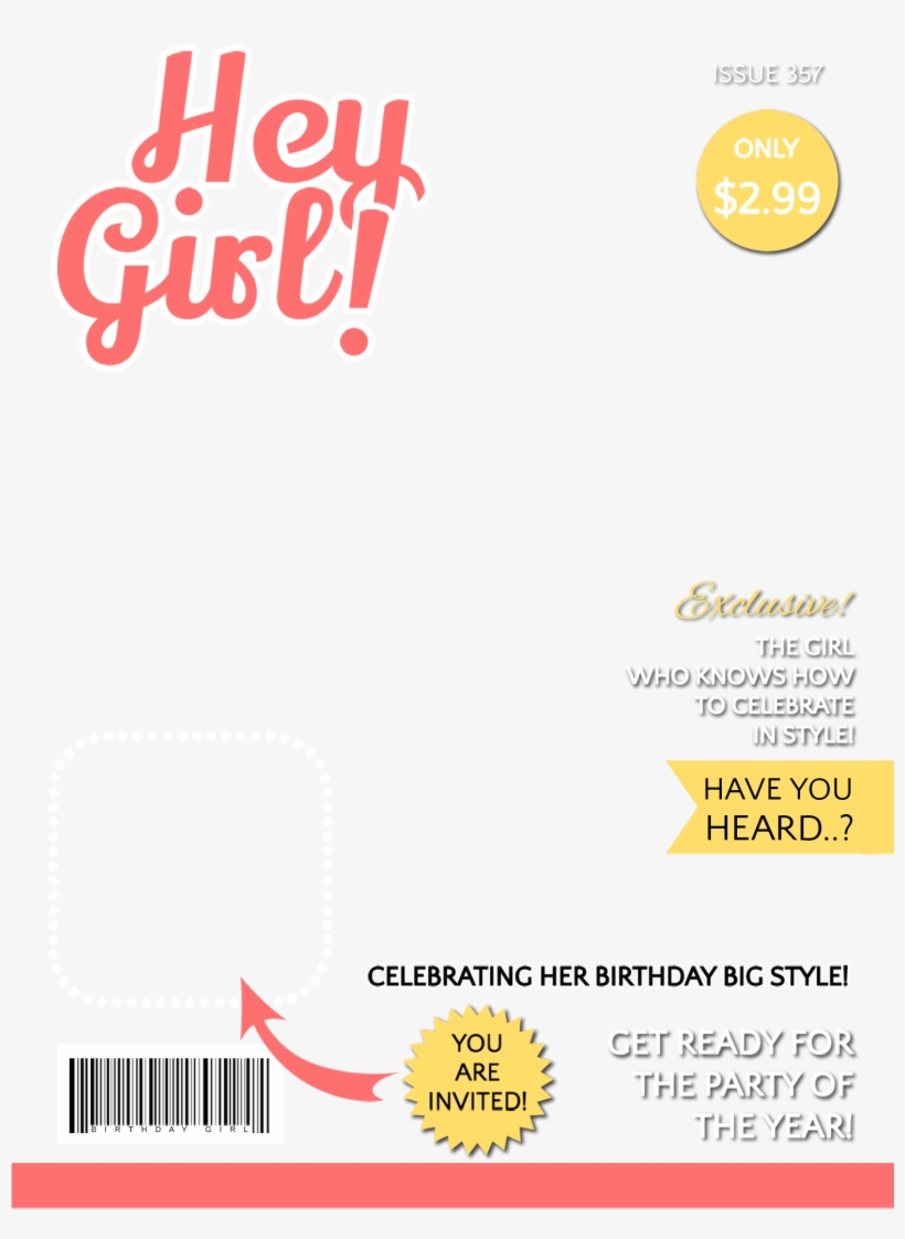 Hey Girl Magazine Cover - Horno De Piedra, transparent png download