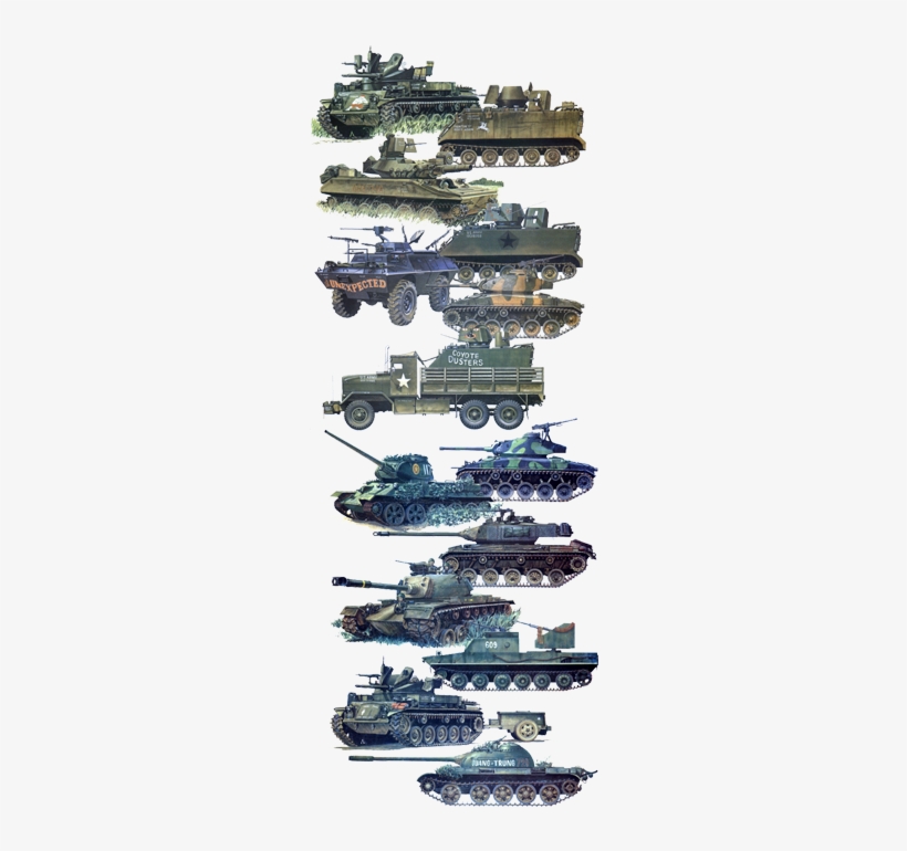 Vietnam War Military Vehicles - Vietnam War Armored Vehicles, transparent png download