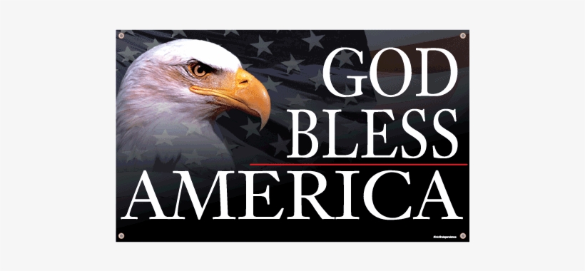 God Bless America Eagle Banner - Blessing Not A Curse By Jane Bennett, transparent png download