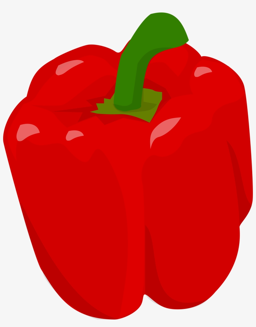 Vegetable Clipart Pepper - Red Bell Pepper Clipart, transparent png download
