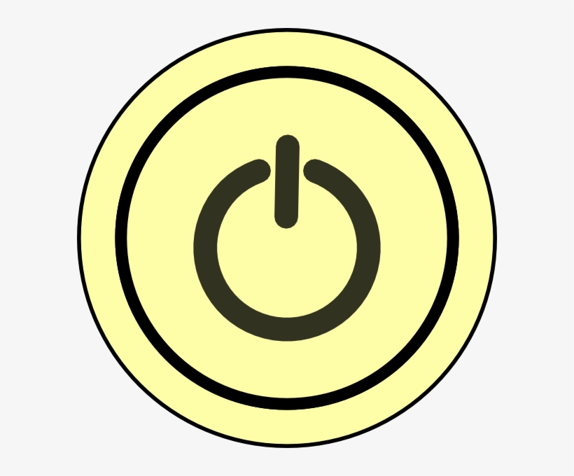 Power Button On Yellow Background Svg Clip Arts 600, transparent png download