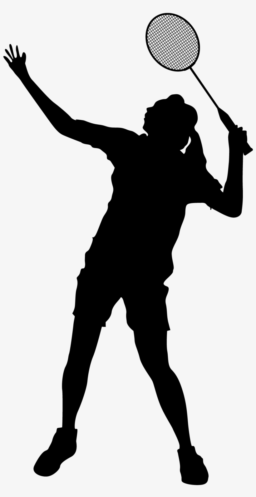 Woman Silhouette Sketch At Getdrawings - Badminton Player Silhouette Png Women, transparent png download
