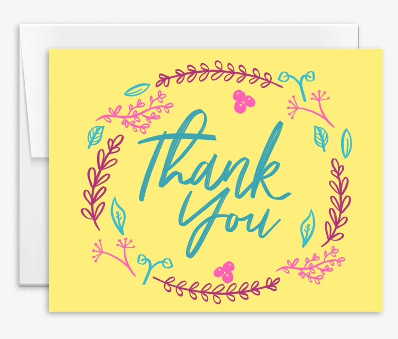 Thank You Card Png Download - Flower, transparent png download