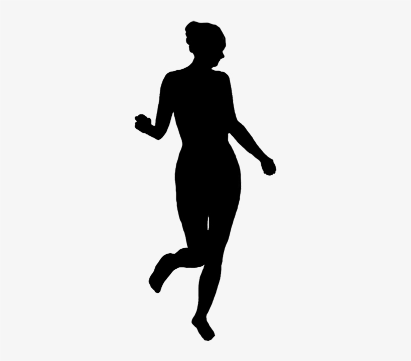 Line Of Woman In Black, Silhouette - Woman Silhouette, transparent png download
