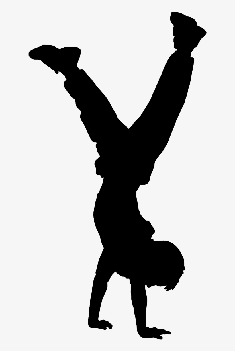 Silhouette At Getdrawings Com - Handstand Clipart, transparent png download