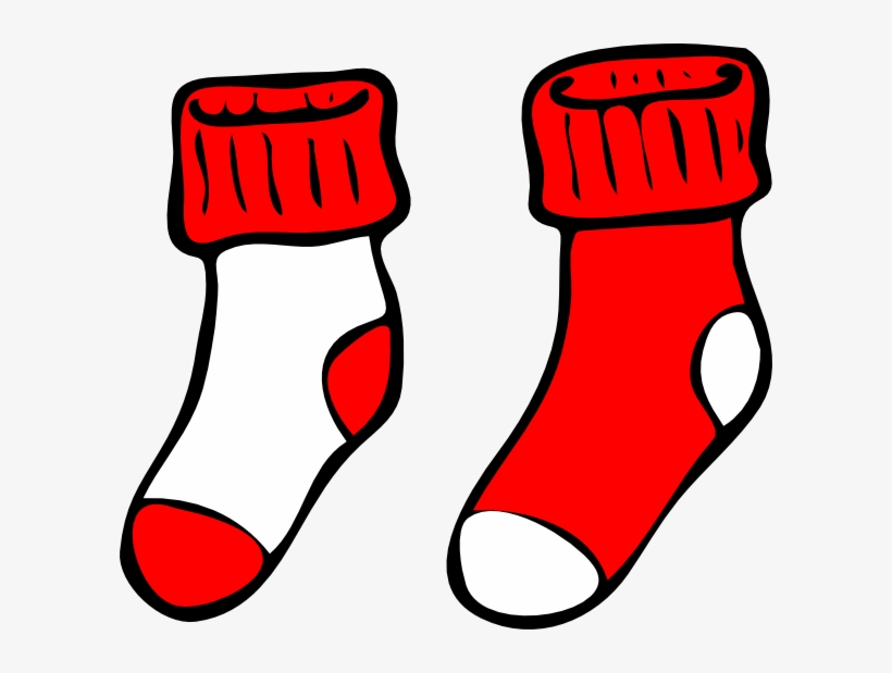 Red Socks Clipart - Socks Clipart, transparent png download