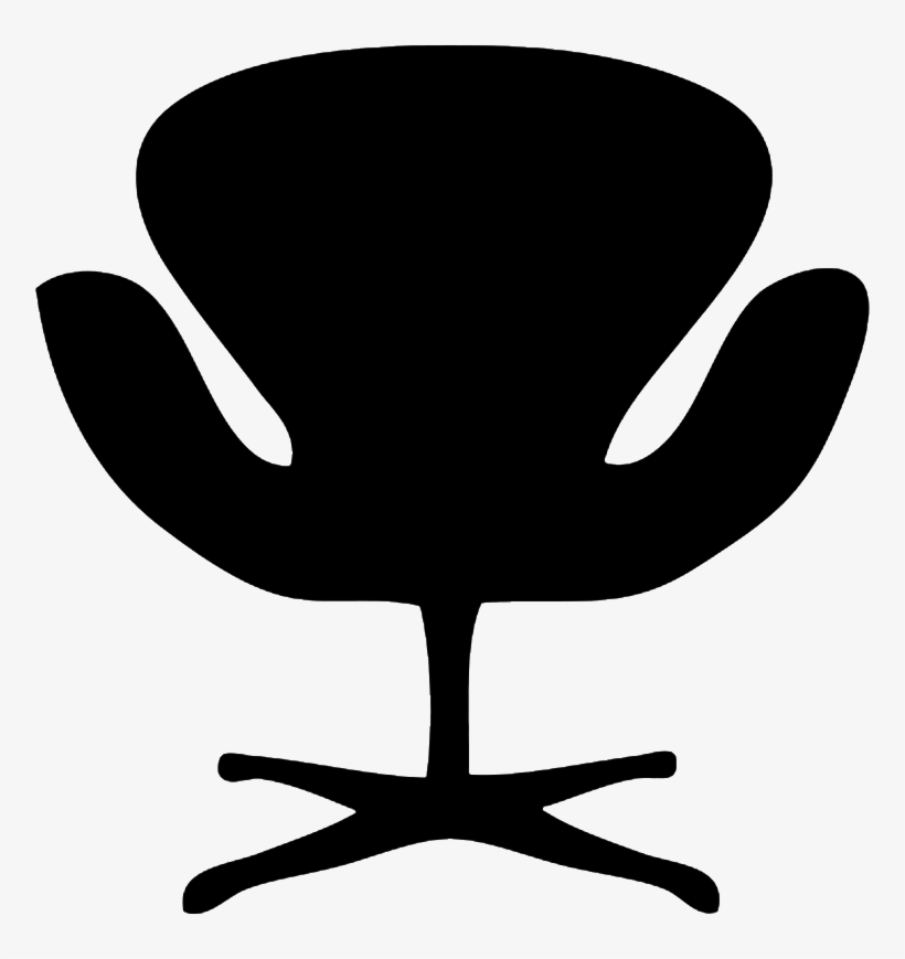 Deck Chair Silhouette, Designer Chair Silhouette - Chair Silhouette Png, transparent png download