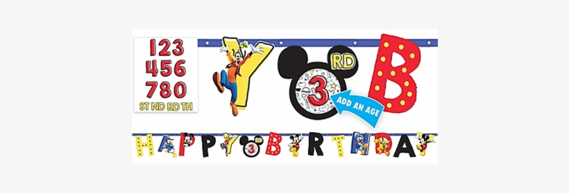 Mickey Mouse Roadster Racer Banner, 10ft - Mickey And The Roadster Racers Jumbo Letter Banner, transparent png download