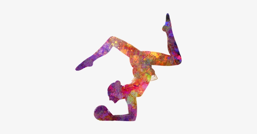 Bleed Area May Not Be Visible - Rhythmoc Gymnastics Woman Silhouette, transparent png download