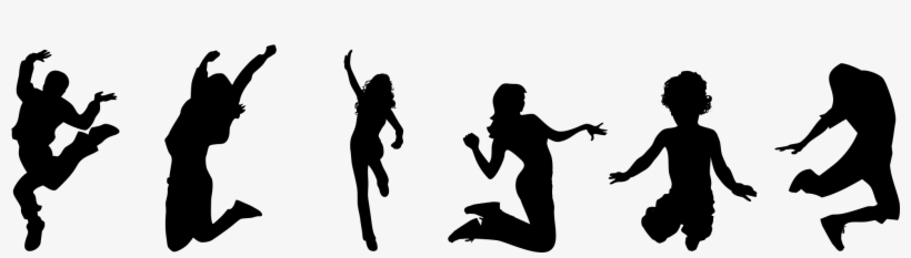 Silhouette At Getdrawings Com - Jump Trampoline Park Black, transparent png download