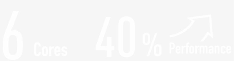 6 Cores And 40% Performance - Laptop, transparent png download