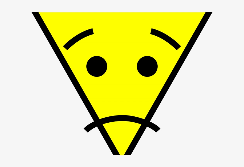 Triangle Clipart Face Clipart - Triangle With Face Clipart, transparent png download