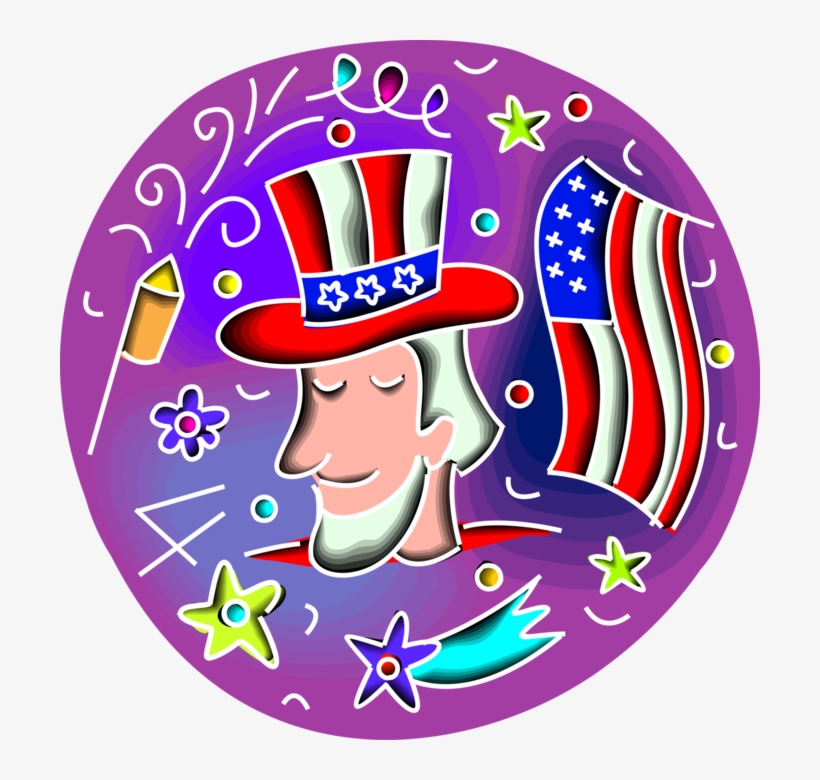 Vector Illustration Of Usa Independence Day 4th Of - Circle, transparent png download