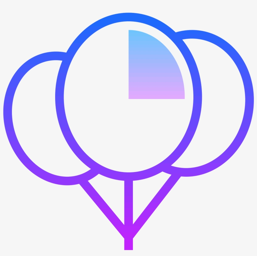 Party Balloons Icon - Circle, transparent png download