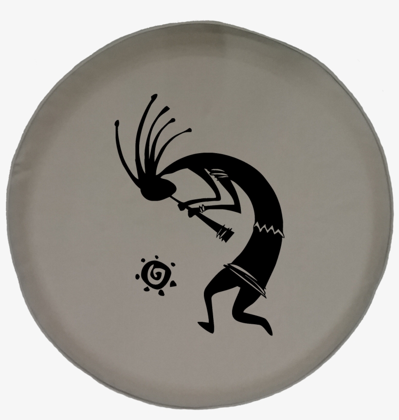 Kokopelli Flute Tribal Sun Offroad Jeep Rv Camper Spare - Kokopelli Flute Tribal Sun Rv Camper Jeep Spare Tire, transparent png download