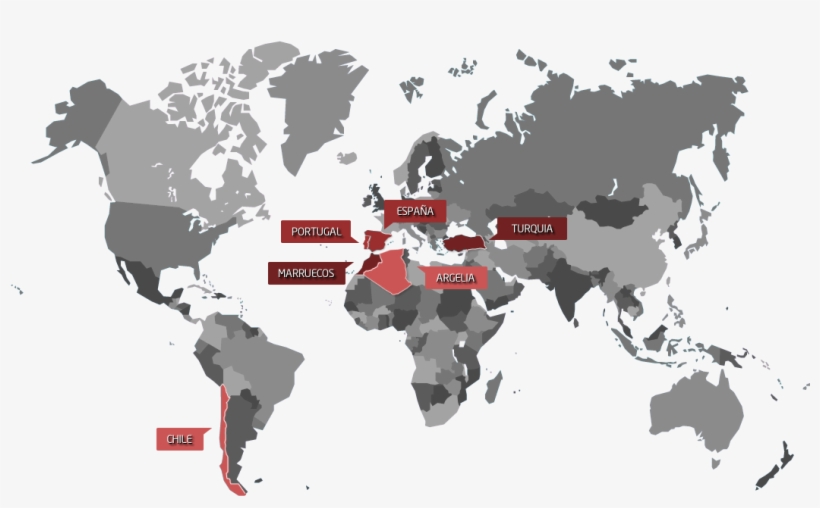 Mapa Noatum Logistics Localizacion Y Contacto - World Map Poster Black And White, transparent png download