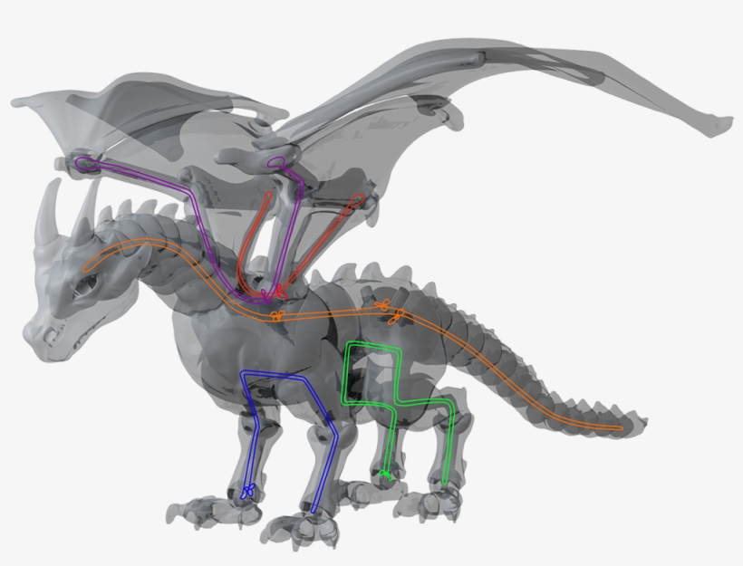 Elasticos Interior Del Dragon - Dragon Impresora 3d, transparent png download