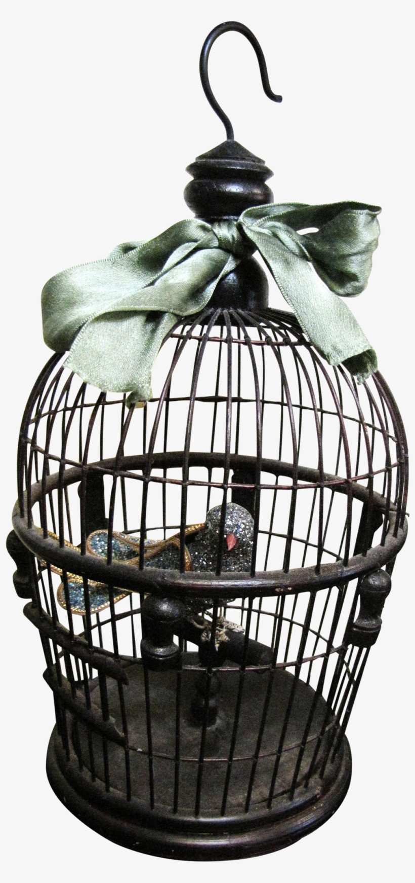 Adorable Victorian Style Bird Cage With Sequin Bird - 4k Resolution, transparent png download