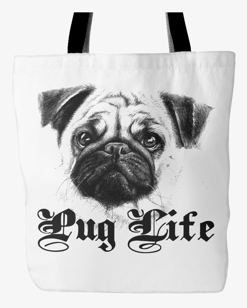 Pug Life Tote Bag - Pug Life Hoodie, transparent png download