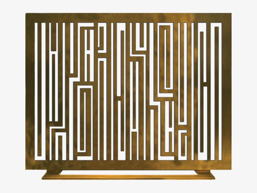Loving The Design A La Circuit Board Pattern Meets - Modern Brass Fireplace Screen, transparent png download