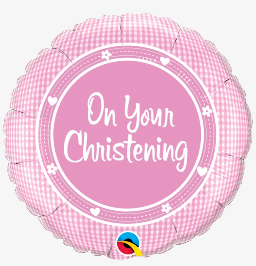 On Your Christening Pink Foil Balloon Your Christening Girl Foil