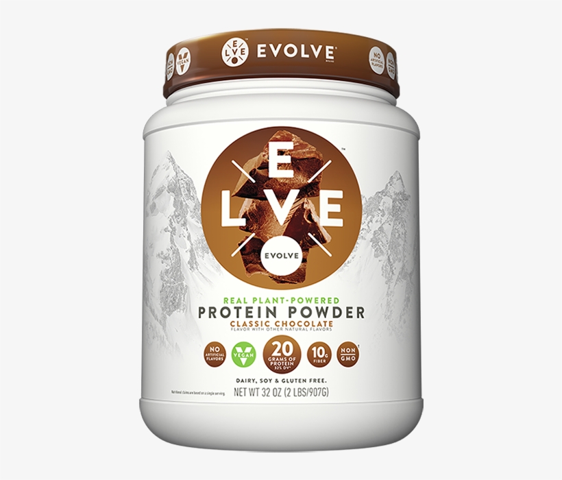 Evolve Protein Powder, Classic Chocolate - 16 Oz, transparent png download