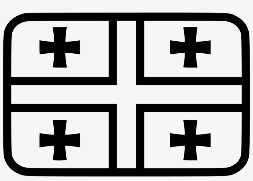 Georgia Flag - - Georgia Flag Black And White Png, transparent png download