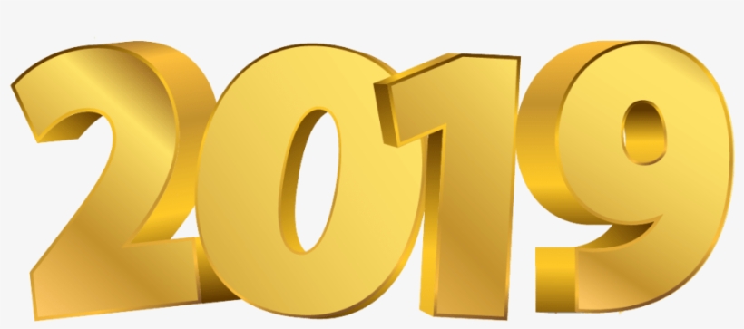 2019 Golden Digits Happy New Year - 2019 Год На Прозрачном Фоне, transparent png download