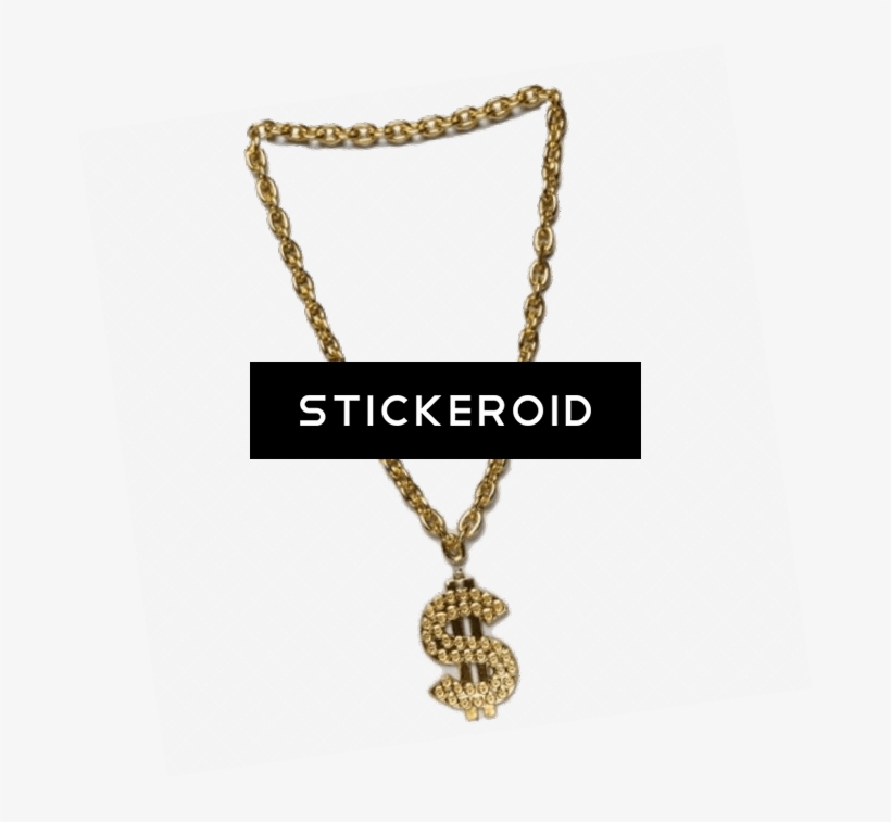 Thug Life Gold Chain Dollar - 30" Jumbo Plastic Party Chain Dollar Sign Necklace, transparent png download