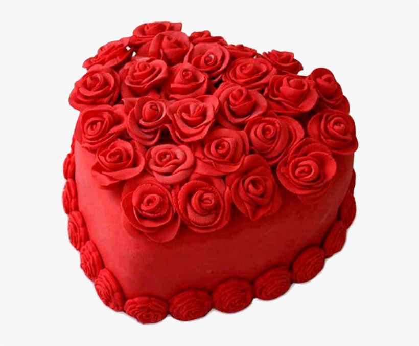 Strawberry Cake Heart Shape, transparent png download