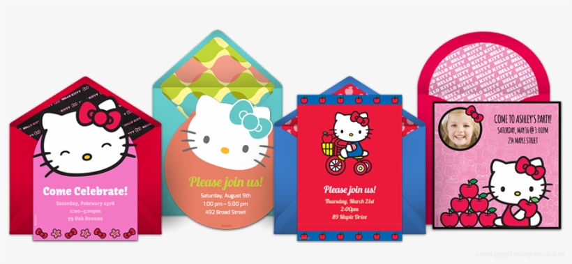 Hello Kitty Invitation Card, transparent png download