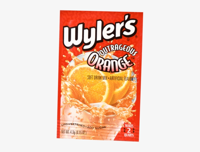 Wyler's Outrageous Orange - Wylers Soft Drink Mix, Lemonade Flavor - 0.23 Oz, transparent png download