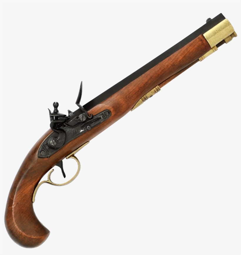 Kentucky Flintlock Pistol, Usa, 19th Century Xx - 16th Century Flintlock Pistol, transparent png download
