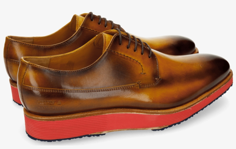 Derby Shoes Chris 1 Yellow Shade Brown Micro Mattone - Portable Network Graphics, transparent png download