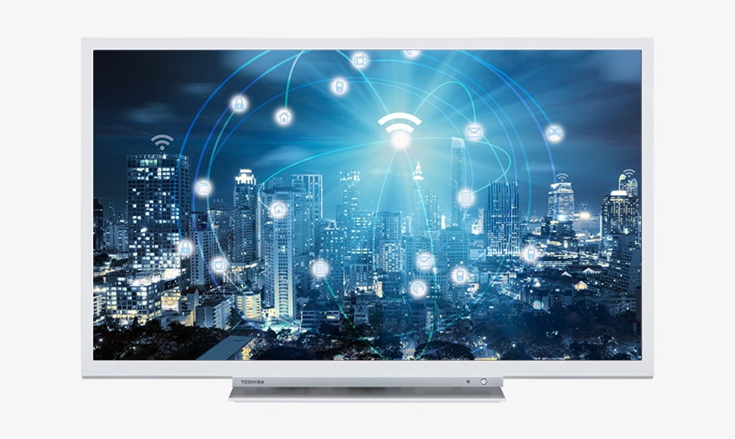24" Toshiba Hd Ready Wlan Tv Front - Lcd Tv, transparent png download