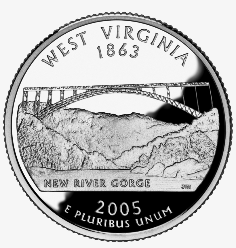 2005 Wv Proof - West Virginia Quarter, transparent png download
