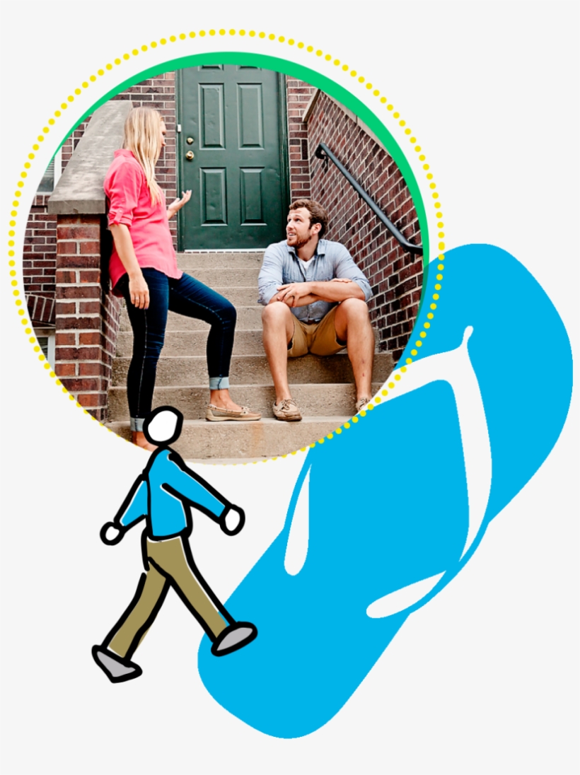 Flip Flop Blue - Walk 2 Class, transparent png download