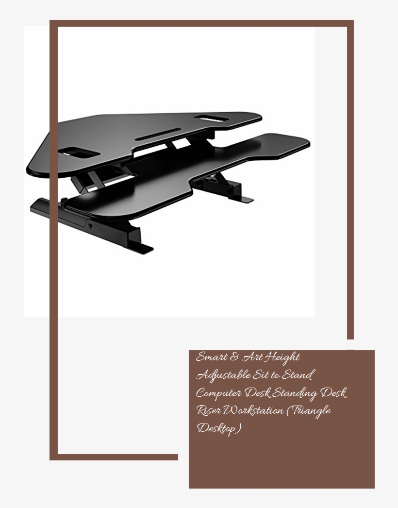 Smart & Art Height Adjustable Sit To Stand Computer - Standing Desk, transparent png download